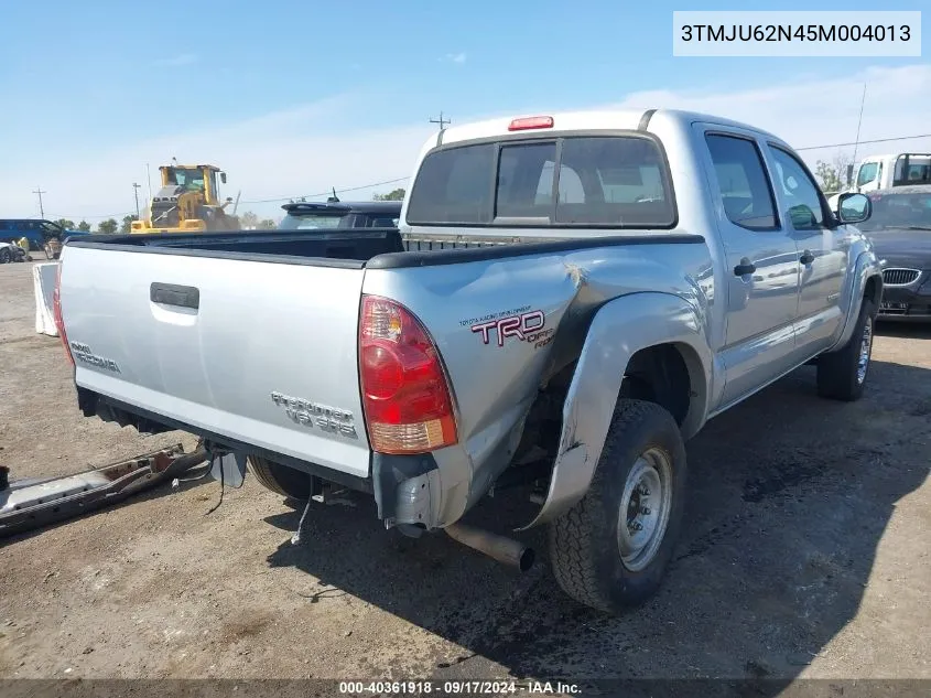 2005 Toyota Tacoma Prerunner V6 VIN: 3TMJU62N45M004013 Lot: 40361918