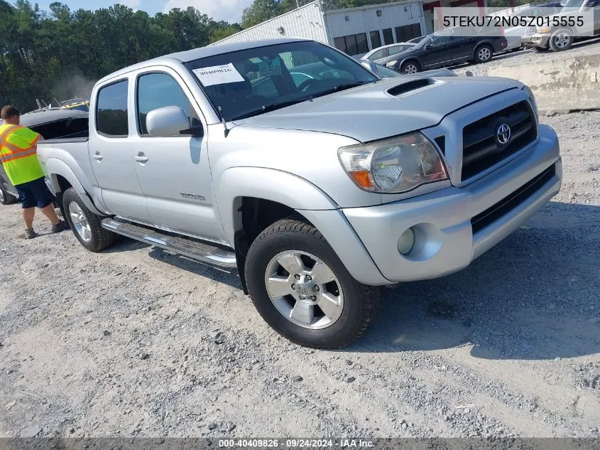 2005 Toyota Tacoma Prerunner V6 VIN: 5TEKU72N05Z015555 Lot: 40409826