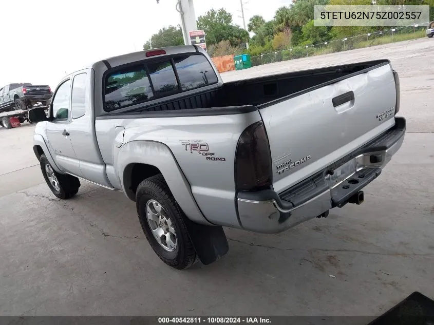 2005 Toyota Tacoma Prerunner V6 VIN: 5TETU62N75Z002557 Lot: 40542811