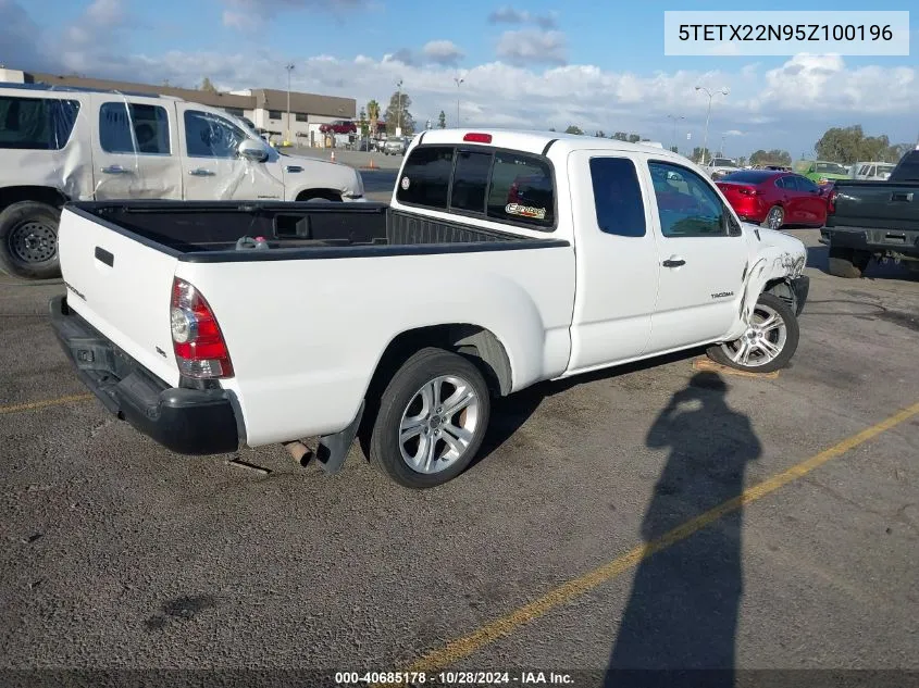 2005 Toyota Tacoma VIN: 5TETX22N95Z100196 Lot: 40685178