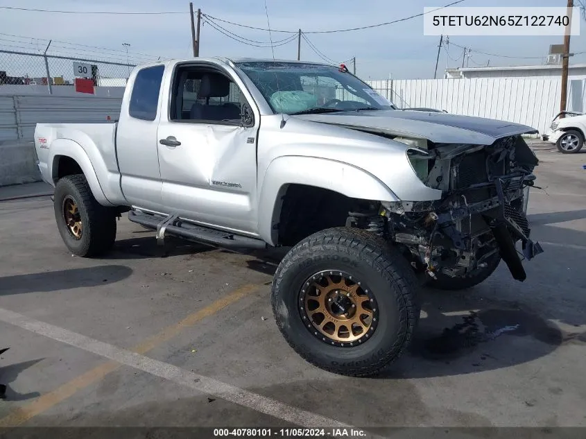 2005 Toyota Tacoma Prerunner Access Cab VIN: 5TETU62N65Z122740 Lot: 40780101