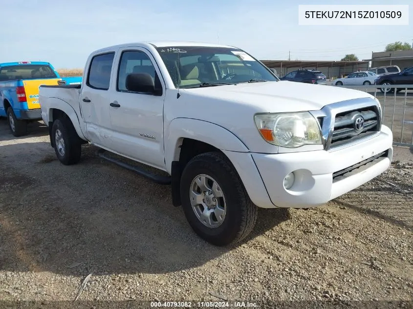 2005 Toyota Tacoma Prerunner V6 VIN: 5TEKU72N15Z010509 Lot: 40793082