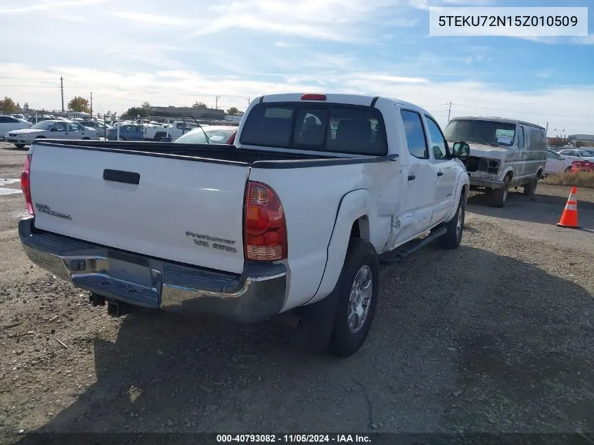 2005 Toyota Tacoma Prerunner V6 VIN: 5TEKU72N15Z010509 Lot: 40793082