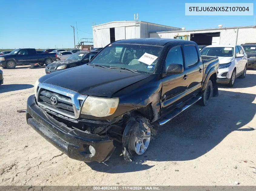 2005 Toyota Tacoma Prerunner V6 VIN: 5TEJU62NX5Z107004 Lot: 40824261