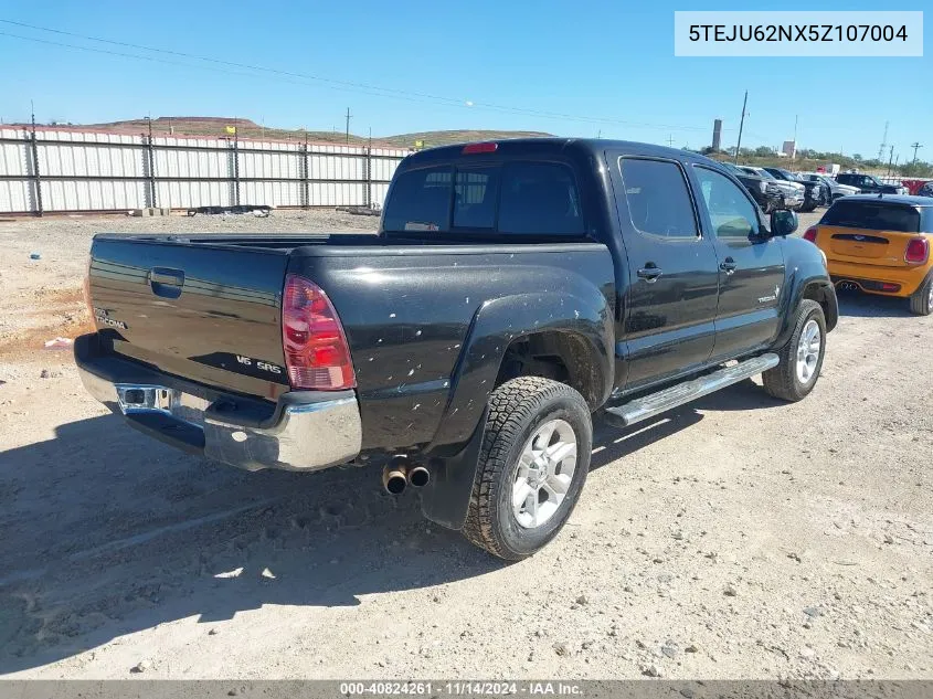 2005 Toyota Tacoma Prerunner V6 VIN: 5TEJU62NX5Z107004 Lot: 40824261