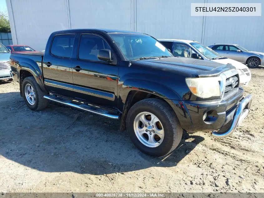 2005 Toyota Tacoma Base V6 VIN: 5TELU42N25Z040301 Lot: 40828738