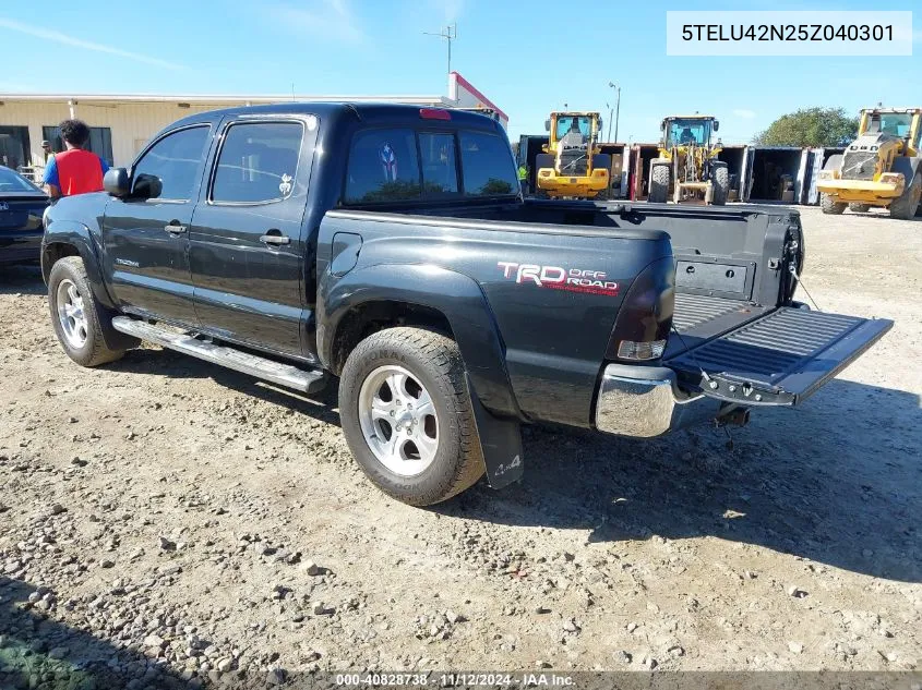 2005 Toyota Tacoma Base V6 VIN: 5TELU42N25Z040301 Lot: 40828738