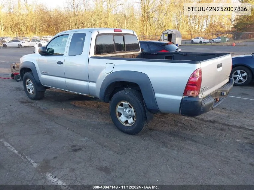 2005 Toyota Tacoma Base V6 VIN: 5TEUU42N25Z007836 Lot: 40847149