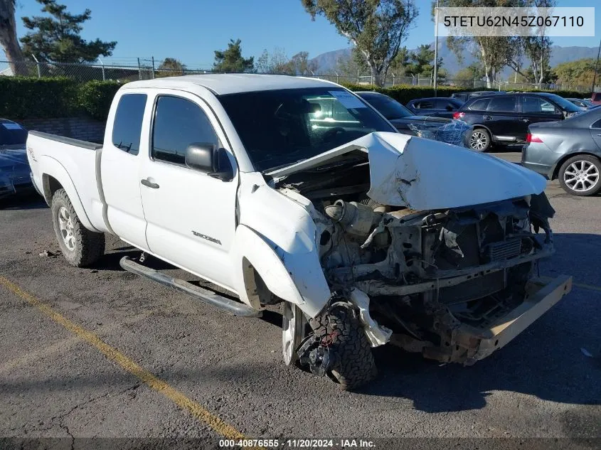 2005 Toyota Tacoma Prerunner Access Cab VIN: 5TETU62N45Z067110 Lot: 40876555