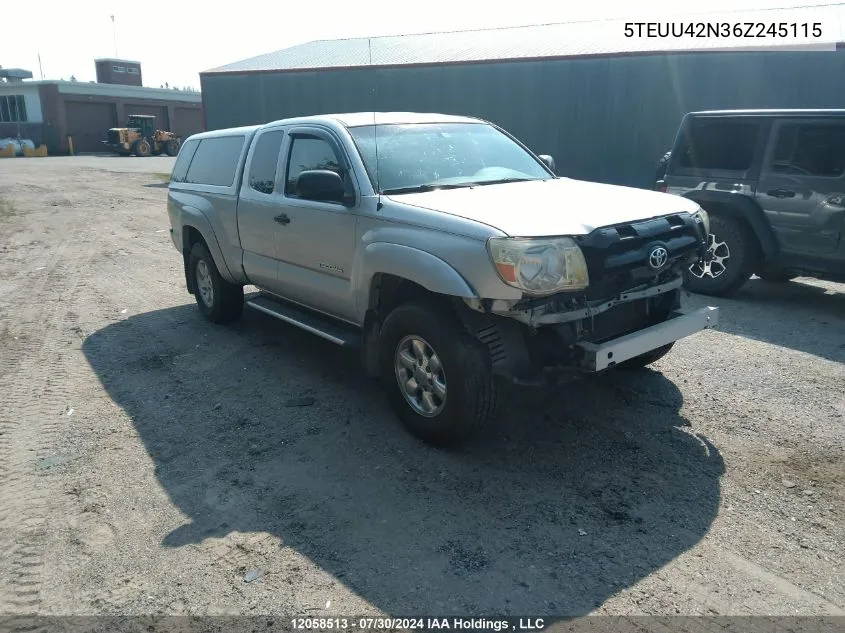 2006 Toyota Tacoma Access Cab VIN: 5TEUU42N36Z245115 Lot: 12058513