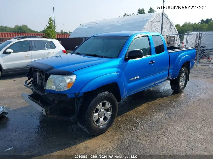 2006 Toyota Tacoma Access Cab VIN: 5TEUU42N56Z227201 Lot: 12060863