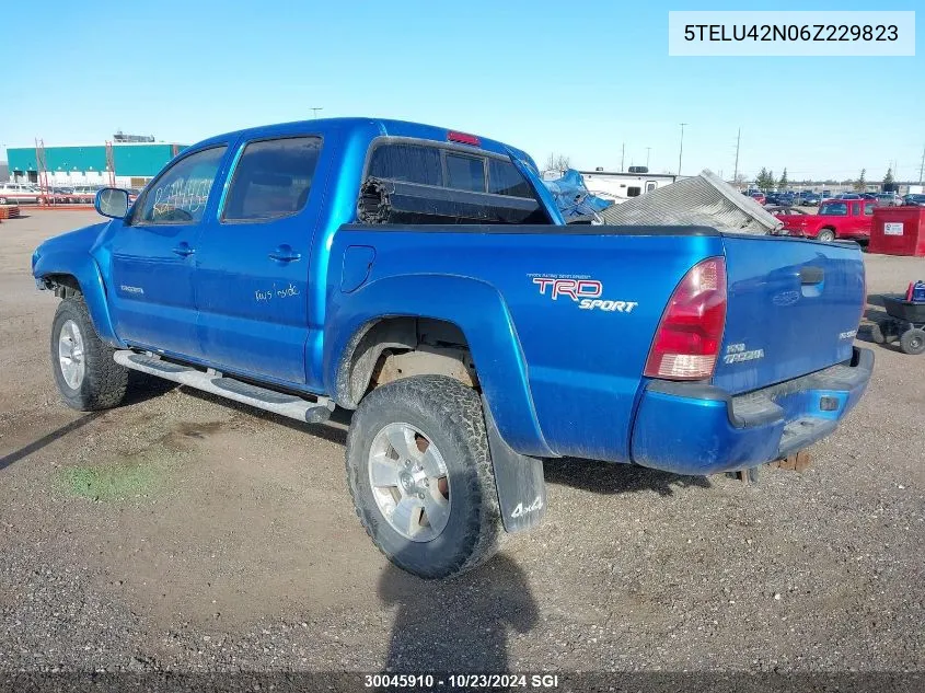 2006 Toyota Tacoma Double Cab VIN: 5TELU42N06Z229823 Lot: 30045910