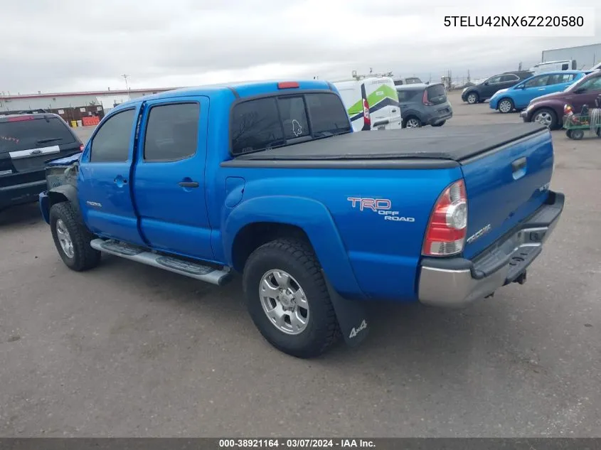 2006 Toyota Tacoma Base V6 VIN: 5TELU42NX6Z220580 Lot: 38921164