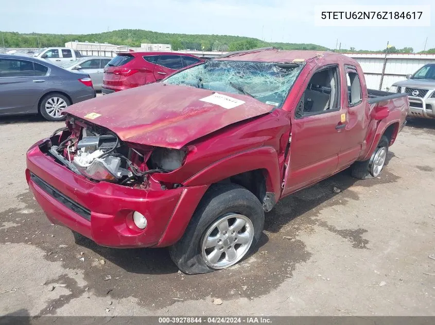 5TETU62N76Z184617 2006 Toyota Tacoma Prerunner V6