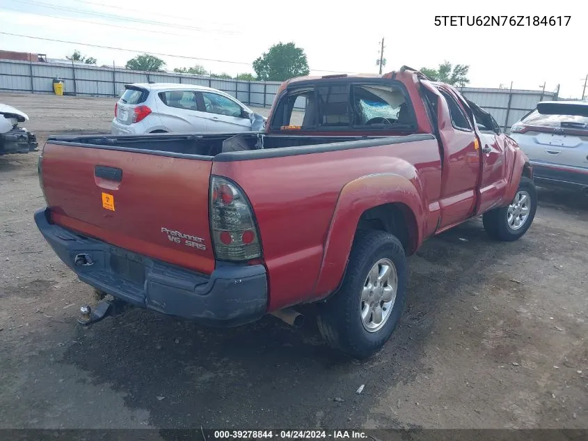 5TETU62N76Z184617 2006 Toyota Tacoma Prerunner V6