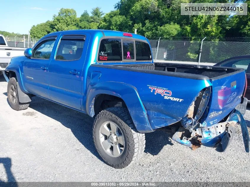 2006 Toyota Tacoma Base V6 VIN: 5TELU42N06Z244015 Lot: 39513352