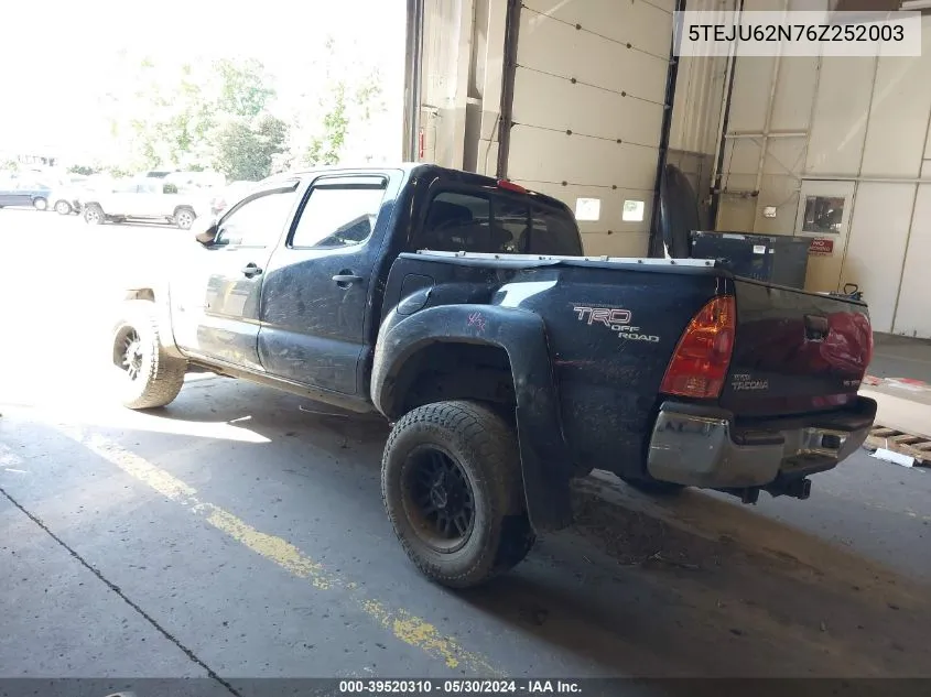 5TEJU62N76Z252003 2006 Toyota Tacoma Prerunner V6