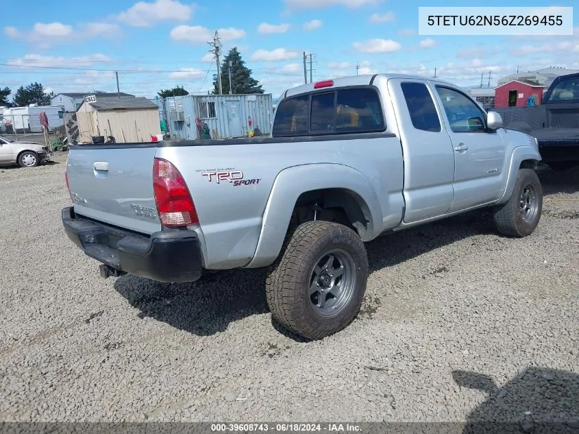 2006 Toyota Tacoma Prerunner V6 VIN: 5TETU62N56Z269455 Lot: 39608743