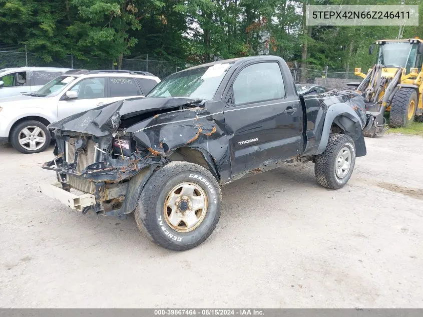 2006 Toyota Tacoma VIN: 5TEPX42N66Z246411 Lot: 39867464