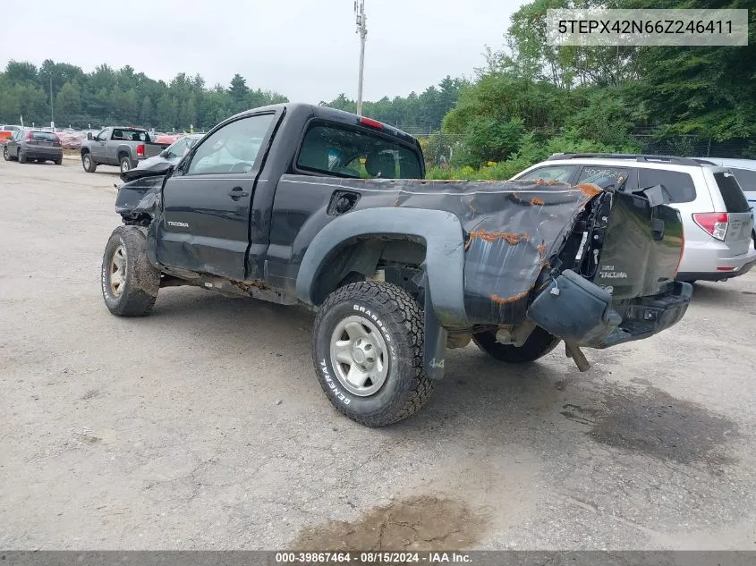 2006 Toyota Tacoma VIN: 5TEPX42N66Z246411 Lot: 39867464