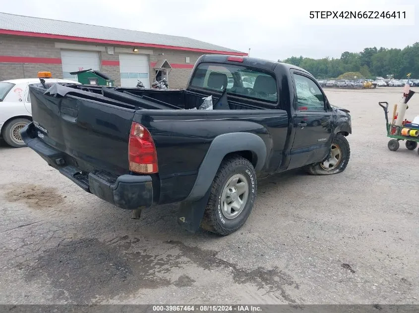 2006 Toyota Tacoma VIN: 5TEPX42N66Z246411 Lot: 39867464