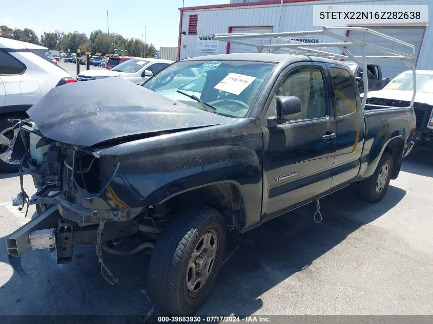 2006 Toyota Tacoma VIN: 5TETX22N16Z282638 Lot: 39883930