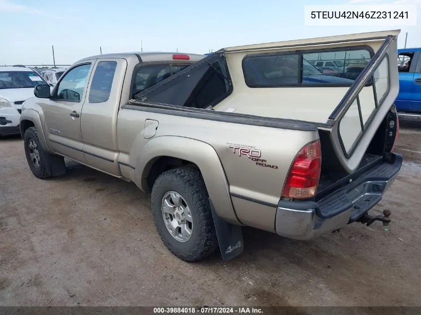 2006 Toyota Tacoma Base V6 VIN: 5TEUU42N46Z231241 Lot: 39884018