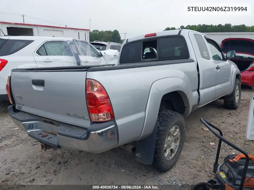 5TEUU42N06Z319994 2006 Toyota Tacoma Base V6