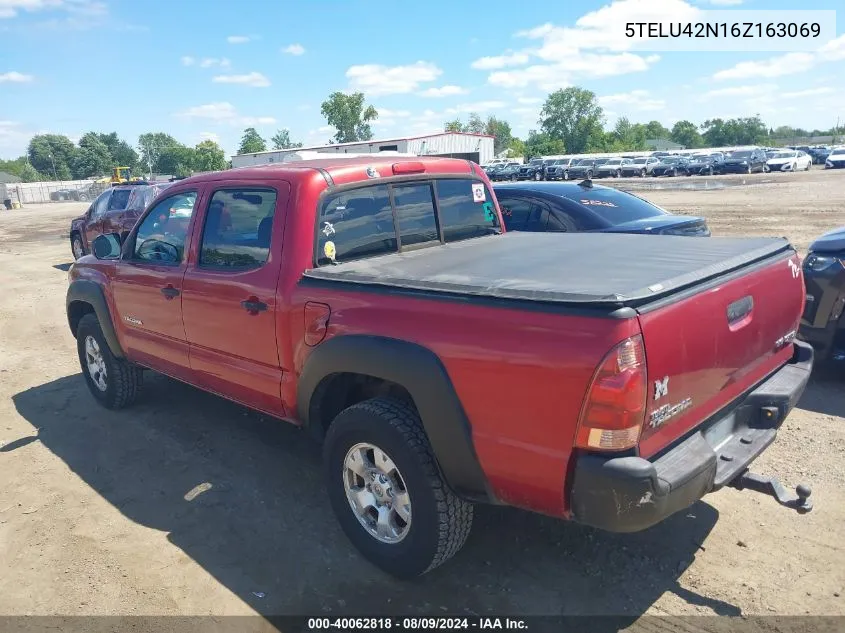 2006 Toyota Tacoma Base V6 VIN: 5TELU42N16Z163069 Lot: 40062818