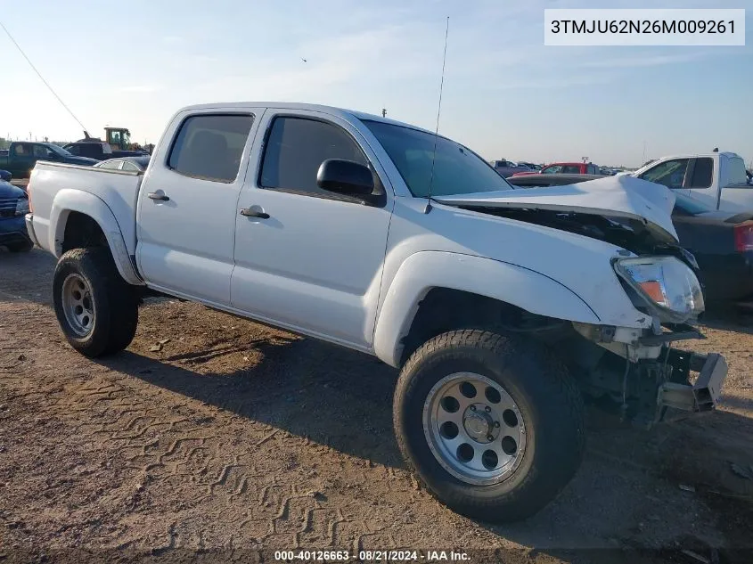 2006 Toyota Tacoma Double Cab Prerunner VIN: 3TMJU62N26M009261 Lot: 40126663