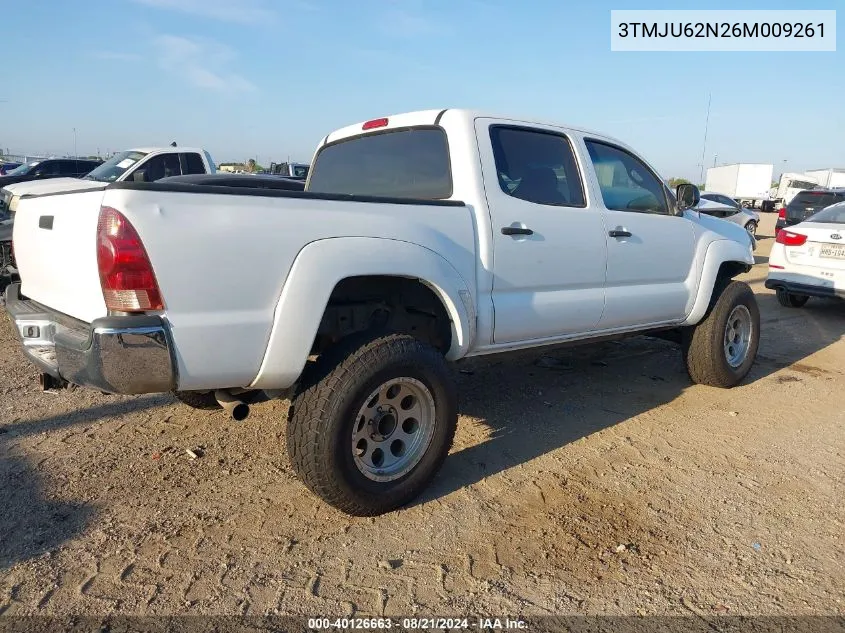 2006 Toyota Tacoma Double Cab Prerunner VIN: 3TMJU62N26M009261 Lot: 40126663