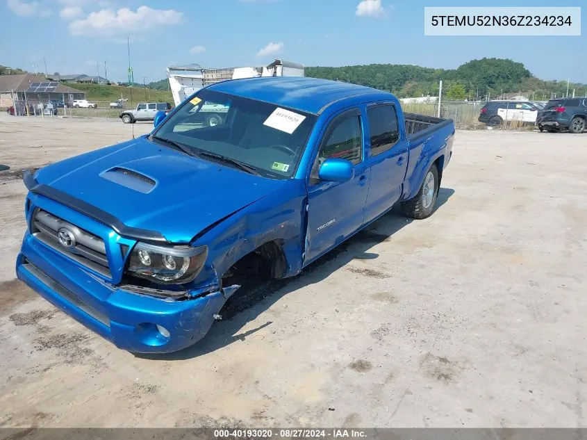 2006 Toyota Tacoma Base V6 VIN: 5TEMU52N36Z234234 Lot: 40193020