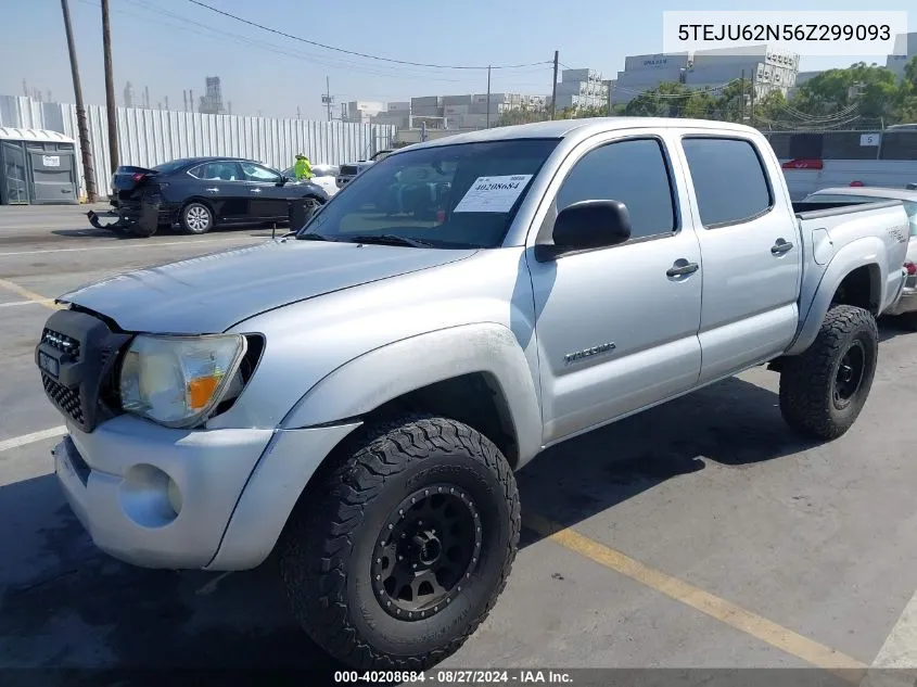 2006 Toyota Tacoma Prerunner V6 VIN: 5TEJU62N56Z299093 Lot: 40208684