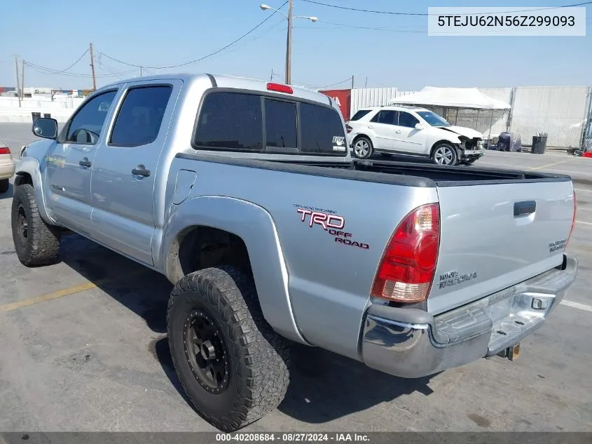 2006 Toyota Tacoma Prerunner V6 VIN: 5TEJU62N56Z299093 Lot: 40208684