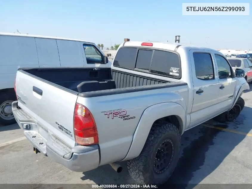 2006 Toyota Tacoma Prerunner V6 VIN: 5TEJU62N56Z299093 Lot: 40208684