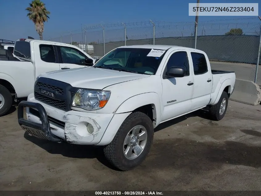 2006 Toyota Tacoma Prerunner V6 VIN: 5TEKU72N46Z233404 Lot: 40213750