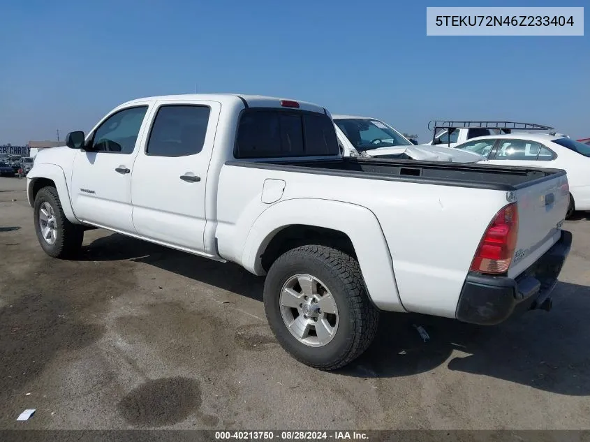 2006 Toyota Tacoma Prerunner V6 VIN: 5TEKU72N46Z233404 Lot: 40213750