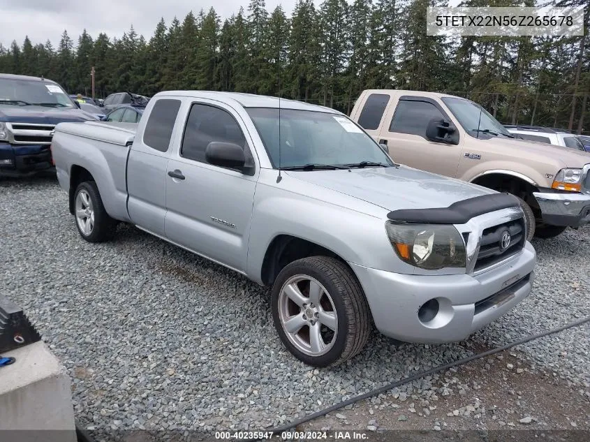 2006 Toyota Tacoma VIN: 5TETX22N56Z265678 Lot: 40235947