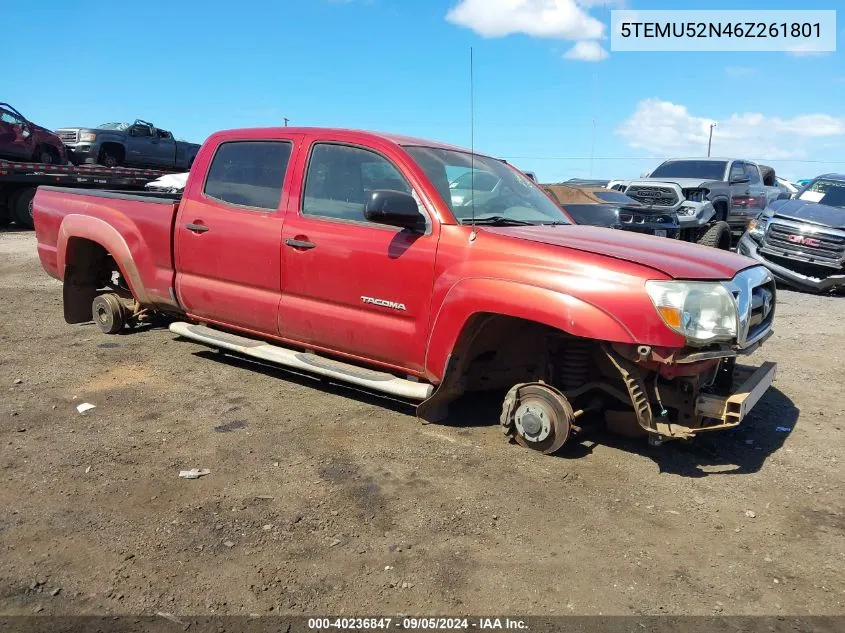 2006 Toyota Tacoma Base V6 VIN: 5TEMU52N46Z261801 Lot: 40236847