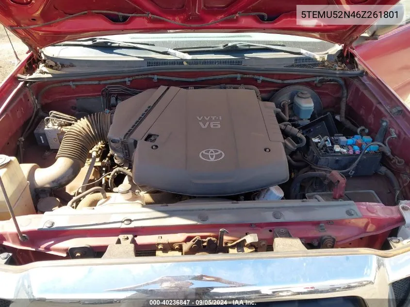 5TEMU52N46Z261801 2006 Toyota Tacoma Base V6