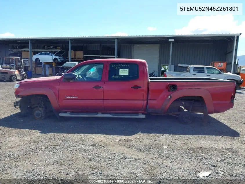 2006 Toyota Tacoma Base V6 VIN: 5TEMU52N46Z261801 Lot: 40236847