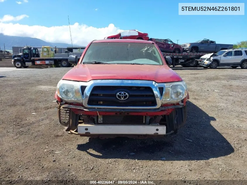 5TEMU52N46Z261801 2006 Toyota Tacoma Base V6