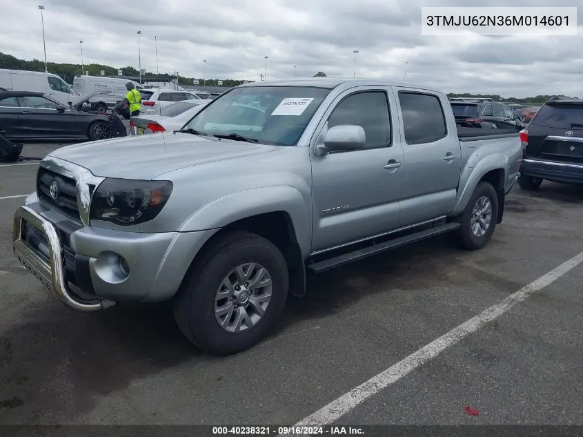 2006 Toyota Tacoma Double Cab Prerunner VIN: 3TMJU62N36M014601 Lot: 40238321