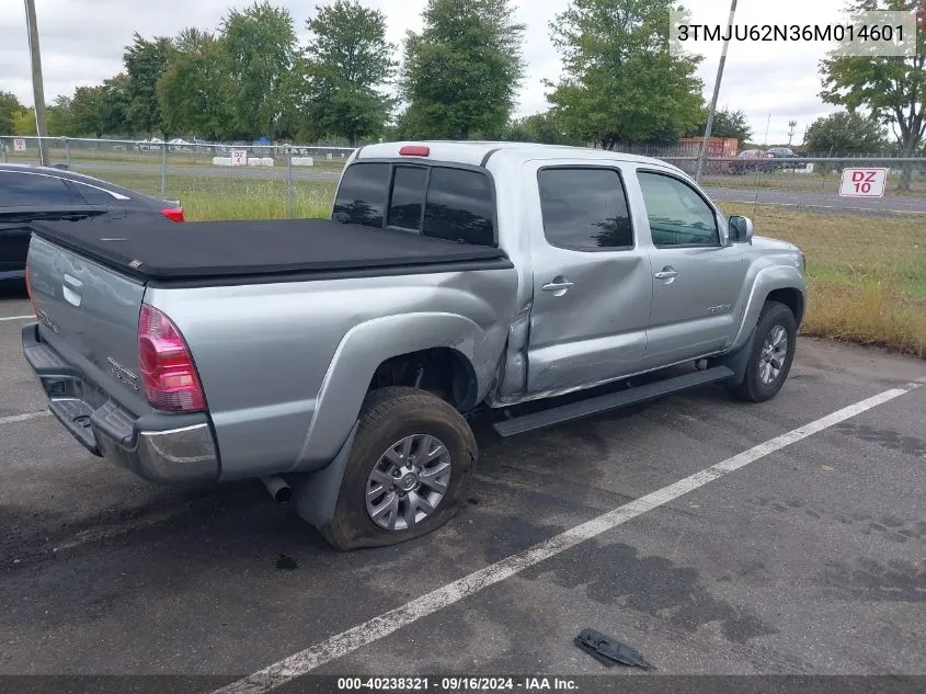 2006 Toyota Tacoma Double Cab Prerunner VIN: 3TMJU62N36M014601 Lot: 40238321