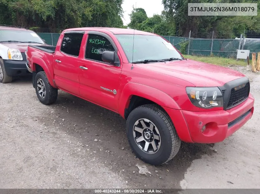 2006 Toyota Tacoma Prerunner V6 VIN: 3TMJU62N36M018079 Lot: 40243244