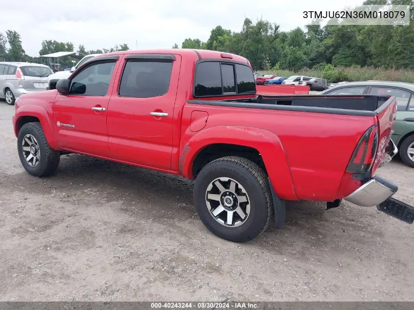 2006 Toyota Tacoma Prerunner V6 VIN: 3TMJU62N36M018079 Lot: 40243244