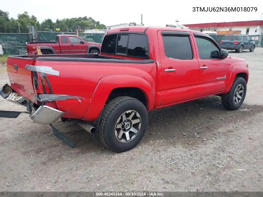 2006 Toyota Tacoma Prerunner V6 VIN: 3TMJU62N36M018079 Lot: 40243244