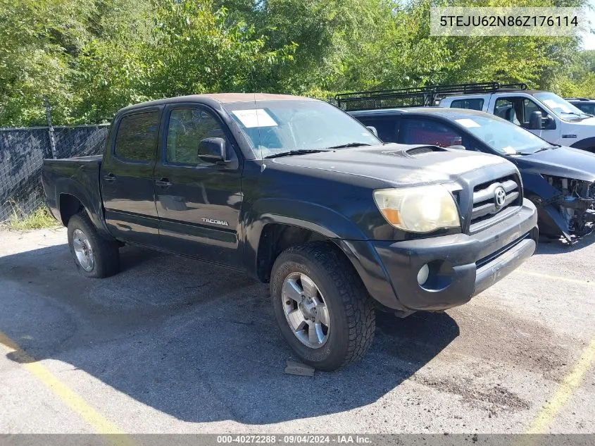 2006 Toyota Tacoma Double Cab Prerunner VIN: 5TEJU62N86Z176114 Lot: 40272288