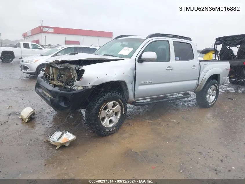 2006 Toyota Tacoma Double Cab Prerunner VIN: 3TMJU62N36M016882 Lot: 40297514