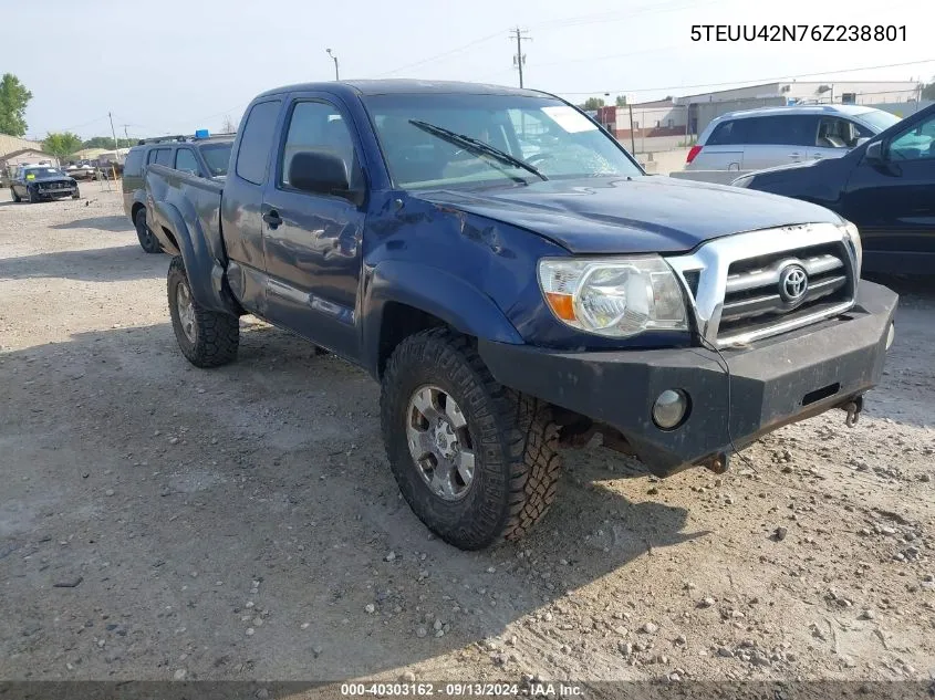 2006 Toyota Tacoma Base V6 VIN: 5TEUU42N76Z238801 Lot: 40303162